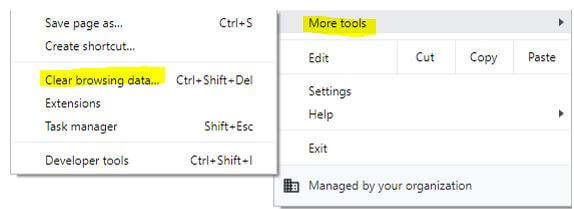 Hover over More Tools.