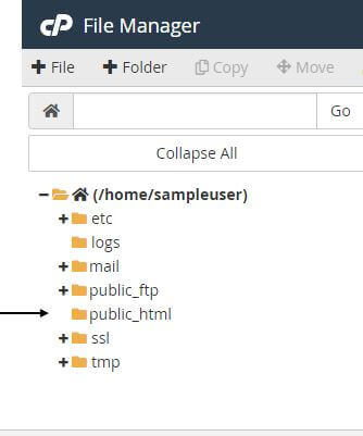 Once in your file manager, select the public_html folder.
